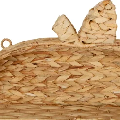 Fabrique de Styles Étagères Murales*Etagere murale 2 niveaux en jacynthe d'eau et fer h59cm - Pomme