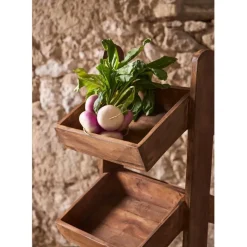 Fabrique de Styles Ilots Et Dessertes*Etagère 3 plateaux en bois recyclés naturel H100cm - Campagne