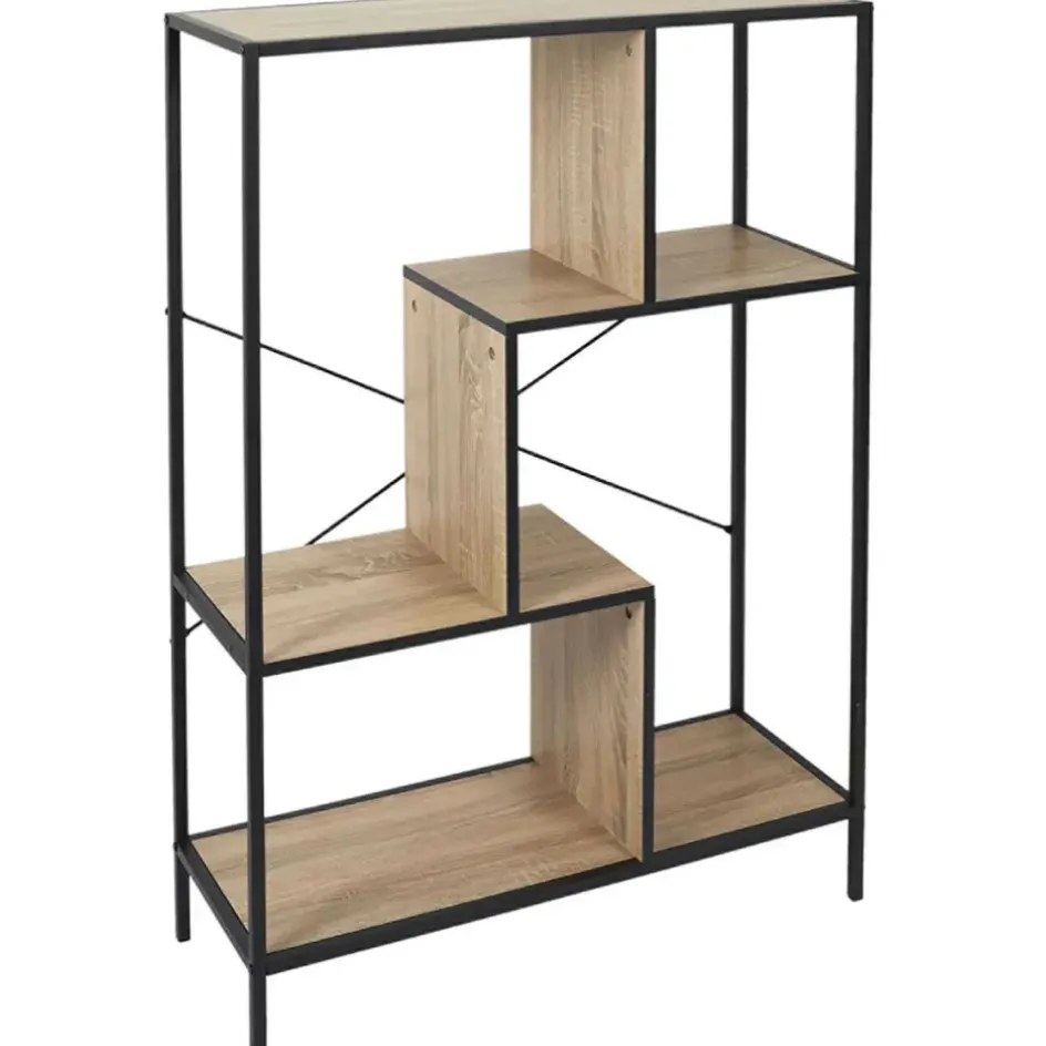 Fabrique de Styles Bibliothèques Et Étagères*Etagère industrielle en bois et métal H113cm - Edgard