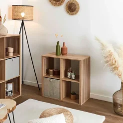 Fabrique de Styles Bibliothèques Et Étagères*Etagère module 4 cases 66x69.9cm - Kara