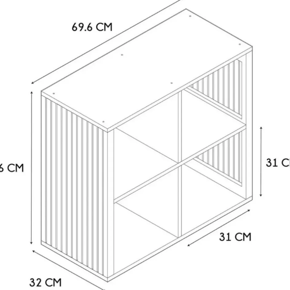 Fabrique de Styles Bibliothèques Et Étagères*Etagère module 4 cases 66x69.9cm - Kara