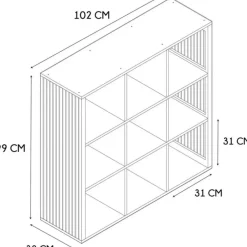 Fabrique de Styles Bibliothèques Et Étagères*Etagère module 9 cases 99x102cm - Kara