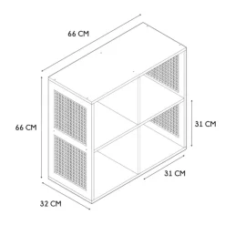 Fabrique de Styles Bibliothèques Et Étagères*Etagère module 4 cases 66x66cm - Baia