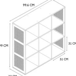 Fabrique de Styles Bibliothèques Et Étagères*Etagère module 9 cases 99x99.6cm - Baia