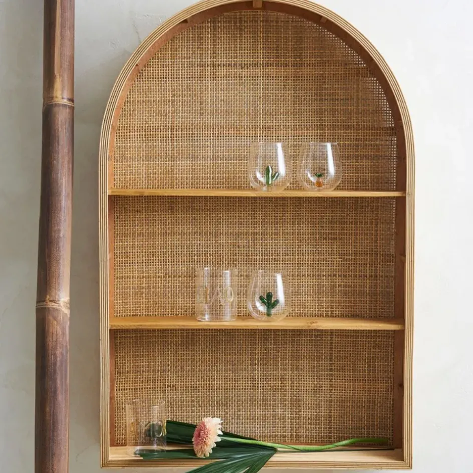 Fabrique de Styles Étagères Murales*Etagère murale 3 niveaux en rotin H91cm - Essencia
