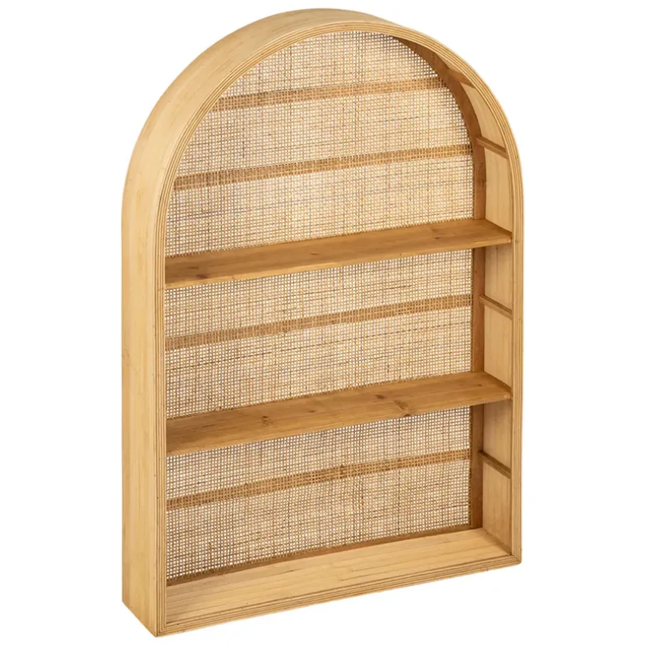 Fabrique de Styles Étagères Murales*Etagère murale 3 niveaux en rotin H91cm - Essencia
