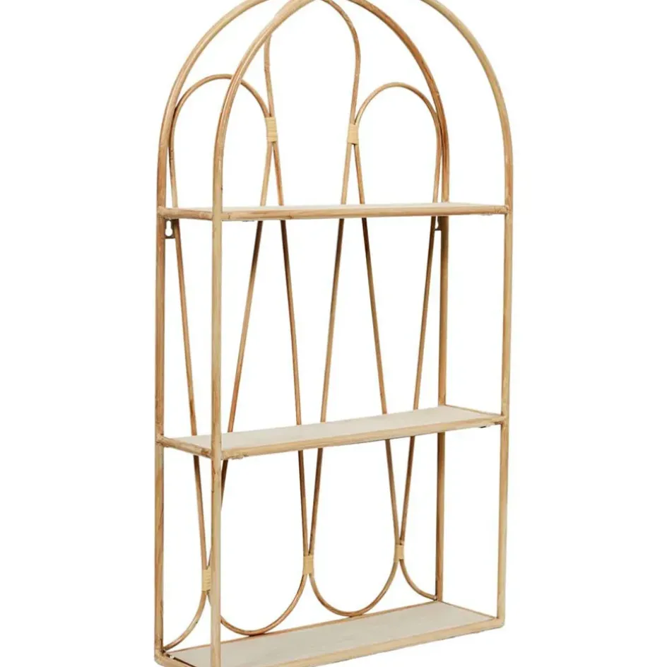 Fabrique de Styles Étagères Murales*Etagère murale 3 niveaux en paulownia h73cm - Java