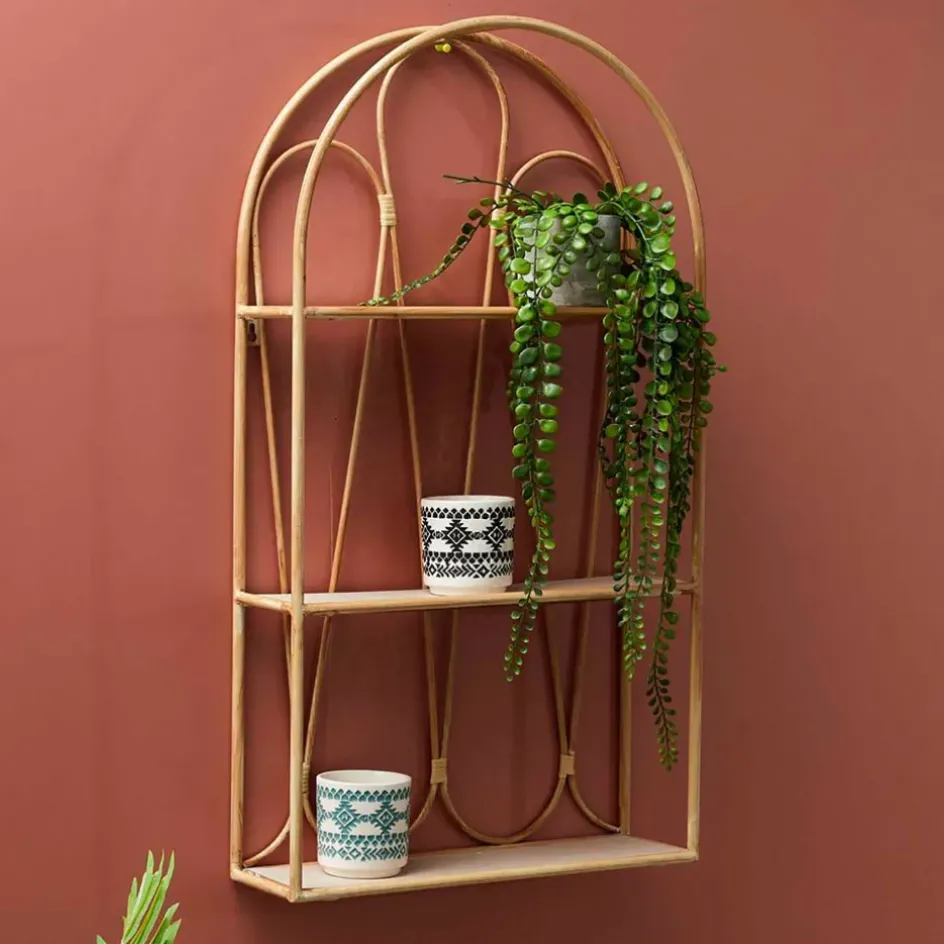 Fabrique de Styles Étagères Murales*Etagère murale 3 niveaux en paulownia h73cm - Java