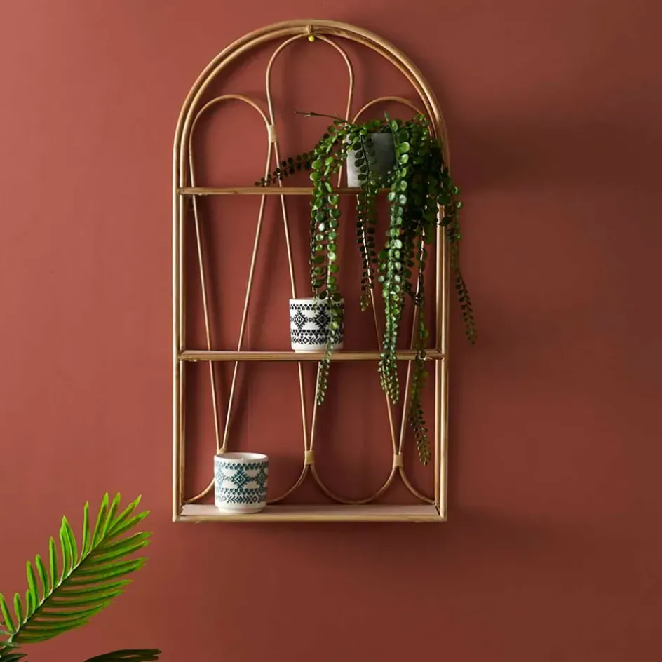 Fabrique de Styles Étagères Murales*Etagère murale 3 niveaux en paulownia h73cm - Java