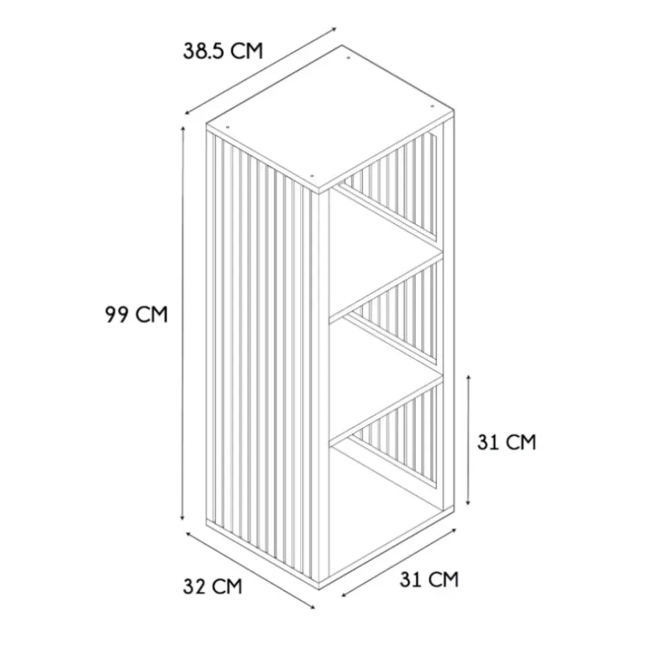 Fabrique de Styles Bibliothèques Et Étagères*Etagères modulables 3 cases H99cm - Kara