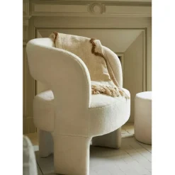 Fabrique de Styles Fauteuils*Fauteuil avec tabouret bouclette - Organic