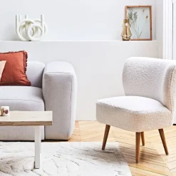 Fabrique de Styles Fauteuils*Fauteuil bouclette blanc - Elément