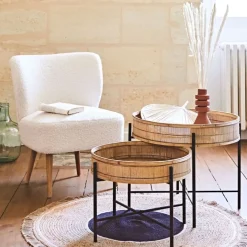 Fabrique de Styles Fauteuils*Fauteuil bouclette blanc - Elément