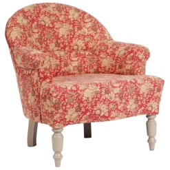 Fabrique de Styles Fauteuils*Fauteuil crapaud floral en coton et pin - Margot