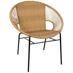 Enfant Fabrique de Styles Chaises, Fauteuils|Jardin*Fauteuil de jardin rond effet cannage naturel - Malaya