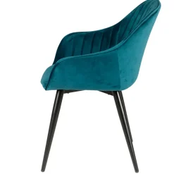 Fabrique de Styles Chaises*Fauteuil de salle à manger en velours - Ben