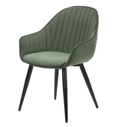 Fabrique de Styles Chaises*Fauteuil de salle à manger en velours côtelé - Ben