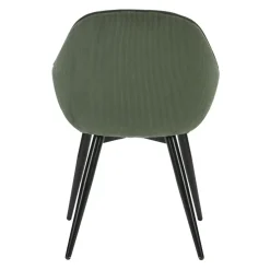 Fabrique de Styles Chaises*Fauteuil de salle à manger en velours côtelé - Ben