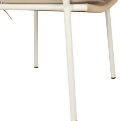 Enfant Fabrique de Styles Chaises, Fauteuils|Jardin*Fauteuil d'extérieur avec coussin en tissu beige et blanc - Ajay