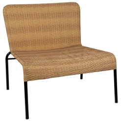 Enfant Fabrique de Styles Chaises, Fauteuils|Jardin*Fauteuil d'extérieur en acier et effet cannage naturel - Malaya