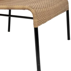 Enfant Fabrique de Styles Chaises, Fauteuils|Jardin*Fauteuil d'extérieur en acier et effet cannage naturel - Malaya