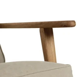 Fabrique de Styles Fauteuils*Fauteuil en coton gris et chêne - Laureli