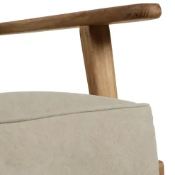 Fabrique de Styles Fauteuils*Fauteuil en coton gris et chêne - Laureli