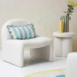 Fabrique de Styles Fauteuils*Fauteuil en lin écru - Minimal