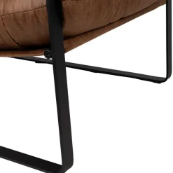 Fabrique de Styles Fauteuils*Fauteuil en simili-cuir et fer noir - Torsten