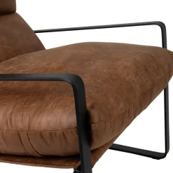 Fabrique de Styles Fauteuils*Fauteuil en simili-cuir et fer noir - Torsten