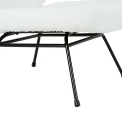 Fabrique de Styles Fauteuils*Fauteuil en tissu bouclette et fer noir - Ethior