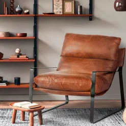 Fabrique de Styles Fauteuils*Fauteuil en tissu imitation cuir - Torsten