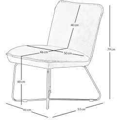 Fabrique de Styles Fauteuils*Fauteuil en velours - Habby