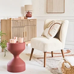 Fabrique de Styles Fauteuils*Fauteuil en velours côtelé écru - Eleonor