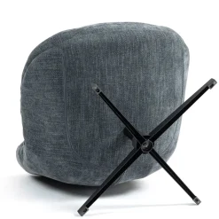 Fabrique de Styles Fauteuils*Fauteuil pivotant en tissu bleu - Molto