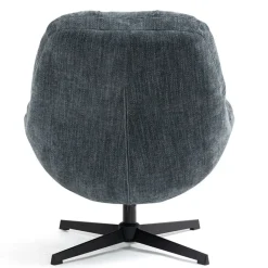Fabrique de Styles Fauteuils*Fauteuil pivotant en tissu bleu - Molto