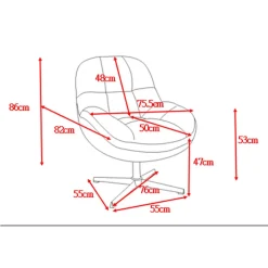 Fabrique de Styles Fauteuils*Fauteuil pivotant en tissu bleu - Molto