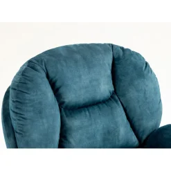 Fabrique de Styles Fauteuils*Fauteuil pivotant en velours bleu - Topi