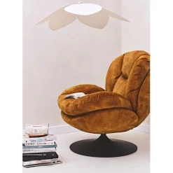 Fabrique de Styles Fauteuils*Fauteuil pivotant en velours - Topi