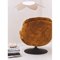 Fabrique de Styles Fauteuils*Fauteuil pivotant en velours - Topi