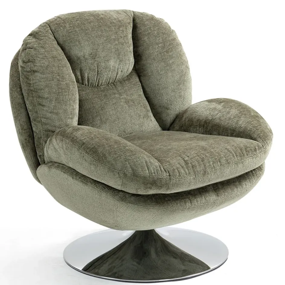 Fabrique de Styles Fauteuils*Fauteuil pivotant en velours - Topi