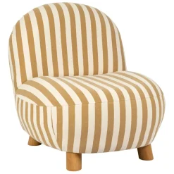 Fabrique de Styles Fauteuils*Fauteuil rayé en coton et bois d'hévéa - Belly
