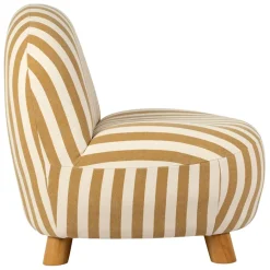 Fabrique de Styles Fauteuils*Fauteuil rayé en coton et bois d'hévéa - Belly