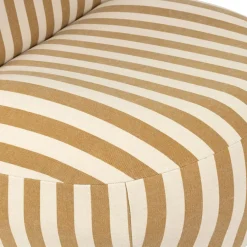 Fabrique de Styles Fauteuils*Fauteuil rayé en coton et bois d'hévéa - Belly