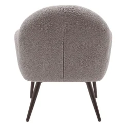 Fabrique de Styles Fauteuils*Fauteuil tissu effet laine bouclette foncé - Oria