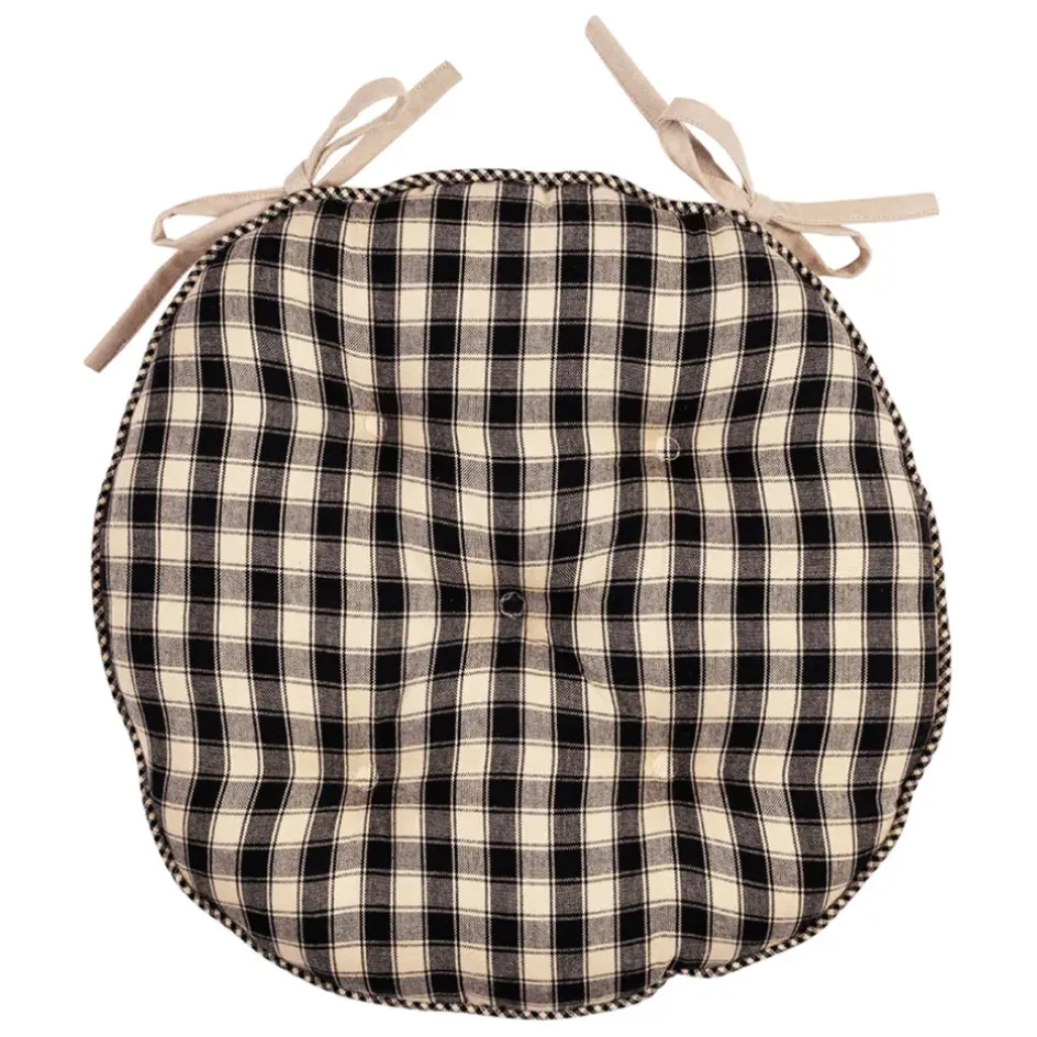 Fabrique de Styles Galettes De Chaise*Galette chaise ronde en coton d40cm - Campagne