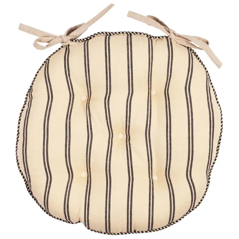 Fabrique de Styles Galettes De Chaise*Galette chaise ronde en coton d40cm - Campagne