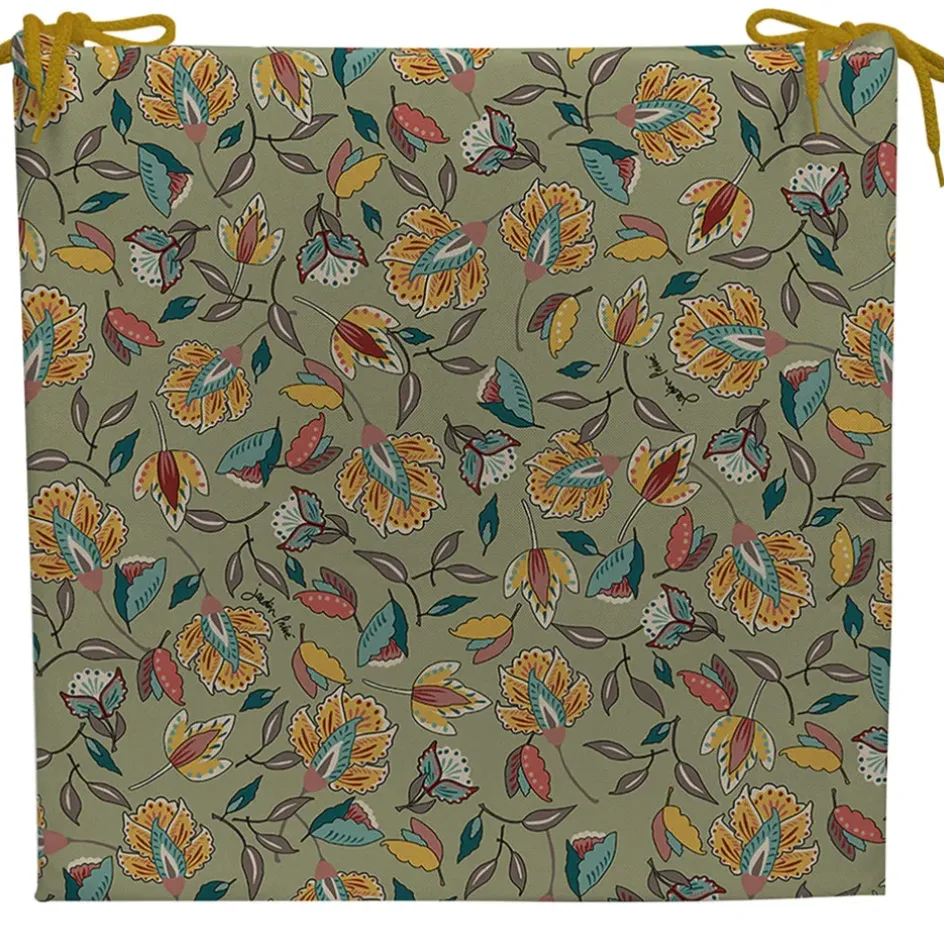 Enfant Fabrique de Styles Textiles Outdoor|Jardin*Galette de chaise extérieure en coton 40x40cm - Kerala