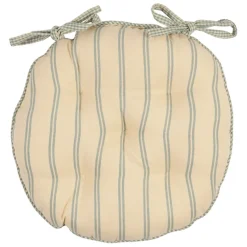 Fabrique de Styles Galettes De Chaise*Galette de chaise ronde en coton vichy d40cm - Campagne