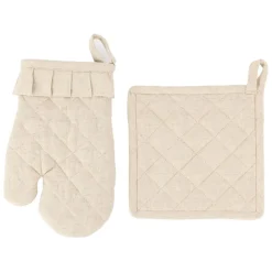 Fabrique de Styles Torchons, Tabliers Et Maniques*Gant et manique en coton et lin - chambray